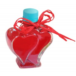 Erdbeerlimes in Herzflasche